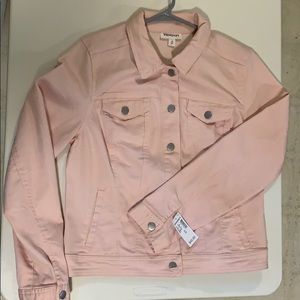 Pink denim jacket